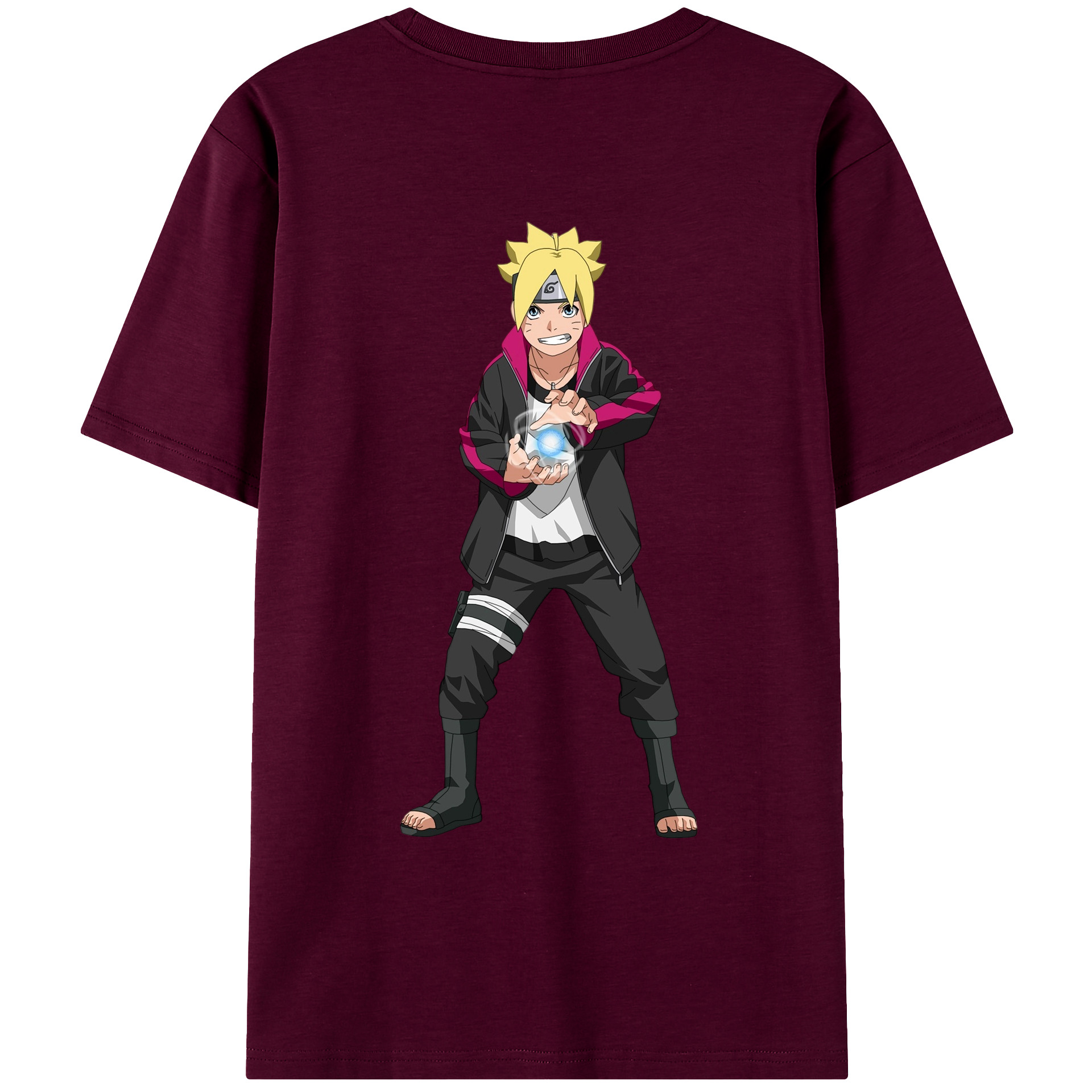 （画像用） NARUTO -ナルト- うずまき ボルト Uzumaki Boruto レディース半袖Tシャツ(バックプリント)
